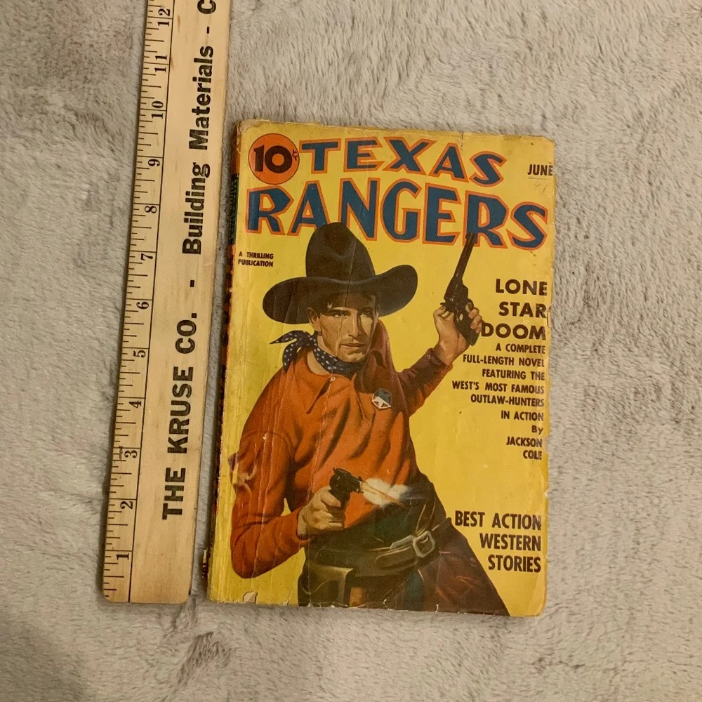 Vintage Pulp Magazine Texas Rangers 1941 Cowboy Western